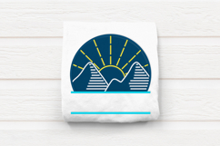 Mountain Line Art Split Applique Embroidery