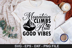 Adventure SVG Design - Mountain Climbs And Good Vibes Product Image 5