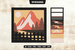 Mountain Forest Laser Cut SVG Product Image 3