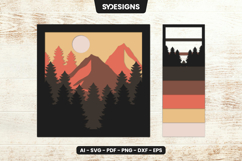 Mountain Forest Laser Cut SVG Product Image 5