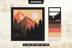 Mountain Forest Laser Cut SVG Product Image 1