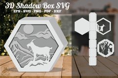 Mountain Goat 3D Shadow Box SVG Product Image 1