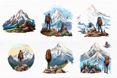 Mountain Hiking Watercolor Sublimation clipart Product Image 5