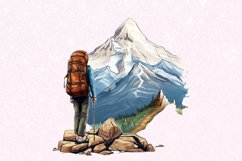 Mountain Hiking Watercolor Sublimation clipart Product Image 3