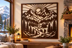 Mountain Hiking Trail Laser Cut Svg Product Image 1