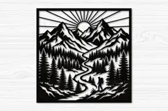 Mountain Hiking Trail Laser Cut Svg Product Image 2