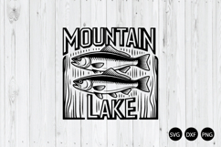Mountain Lake SVG, Fishing SVG, Campfire SVG Product Image 1