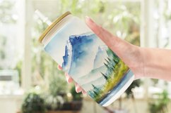 Mountain Landscape Glass Can Wraps Product Image 2