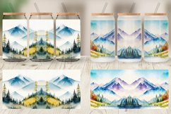 Mountain Landscape Glass Can Wraps Product Image 3