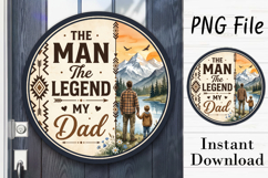 Mountain Landscape Dad Door Hanger PNG Product Image 1