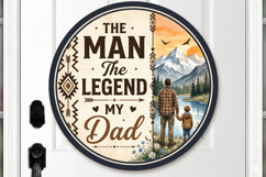 Mountain Landscape Dad Door Hanger PNG Product Image 2