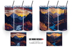 Mountain Paper Quilling | Tumbler Sublimation Wrap Product Image 2
