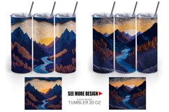 Mountain Paper Quilling | Tumbler Sublimation Wrap Product Image 3