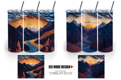 Mountain Paper Quilling | Tumbler Sublimation Wrap Product Image 4