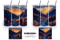 Mountain Paper Quilling | Tumbler Sublimation Wrap Product Image 5