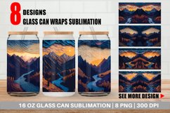 Mountain Paper Quilling Glass Can Wraps Product Image 1