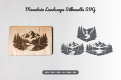 Mountain Landscape Silhouette SVG - Laser Cut SVG Product Image 1