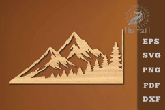 Mountain Lasercut Corner SVG Product Image 1