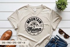 Mountain Mama SVG File | Camping Round Sign SVG Product Image 3
