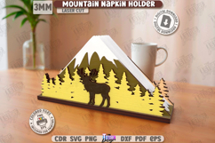 Mountain Napkin Holder Laser Cut |Camping SVG| Napkin Stand Product Image 1