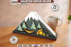 Triangular Napkin Holders Laser Cut Bundle|Camping|Mountains Product Image 8