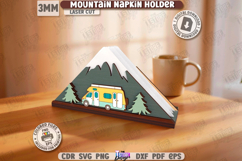 Mountain Napkin Holder Laser Cut |Camping SVG| Napkin Stand Product Image 1