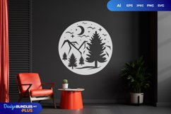 Winter Forest in The Night Wall Decal Product Image 1