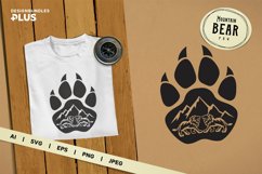 Vintage Paw with lions and Mountain SVG Product Image 1