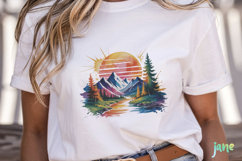 Mountain Sunset Landscape Clipart Bundle Product Image 4