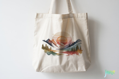 Mountain Sunset Landscape Clipart Bundle Product Image 6