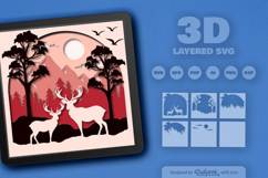 Mountain View Layered Shadow Box Product Image 2