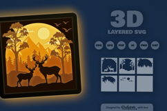 Mountain View Layered Shadow Box Product Image 3