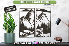 Mountain Wall Decor Laser Cut| Home Interior | Wall Art| CNC Product Image 1