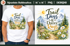 Be Wild, Watercolor Mountain T-Shirt Sublimation Bundle Product Image 5