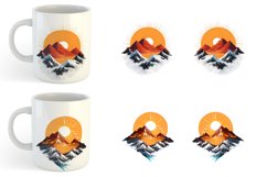 Mountains and Sun | Mug sublimation design Product Image 4