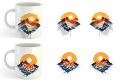 Mountains and Sun | Mug sublimation design Product Image 6