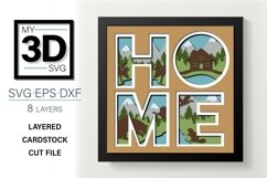 3D MOUNTAIN HOME SVG Product Image 1