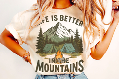 Life Is Better In The Mountains PNG, Camping PNG, Adventure Product Image 2