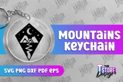 Mountains Keychain | Mountain Lover Design | Mountains Print Product Image 1