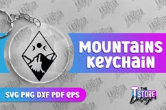 Mountains Keychain | Mountain Lover Design | Mountains Print Product Image 1