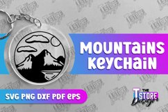 Mountains Keychain | Mountain Lover Design | Mountains Print Product Image 1