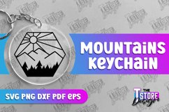 Mountains Keychain | Mountain Lover Design | Mountains Print Product Image 1