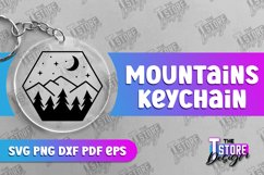 Mountains Keychain | Mountain Lover Design | Mountains Print Product Image 1