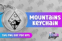 Mountains Keychain | Mountain Lover Design | Mountains Print Product Image 1