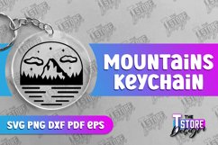 Mountains Keychain | Mountain Lover Design | Mountains Print Product Image 1