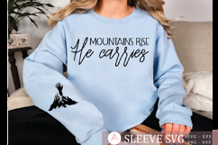 Mountains rise he carries Sleeve Svg Design Product Image 1