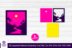 mountains-tropical-sky-nature svg-layered svg-3d layered-shadow box svg-multi laye-landscape