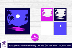 mountains-tropical-sky-nature svg-layered svg-3d layered-shadow box svg-multi laye-landscape