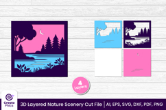 mountains-tropical-sky-nature svg-layered svg-3d layered-shadow box svg-multi laye-landscape