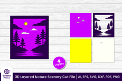 mountains-tropical-sky-nature svg-layered svg-3d layered-shadow box svg-multi laye-landscape
